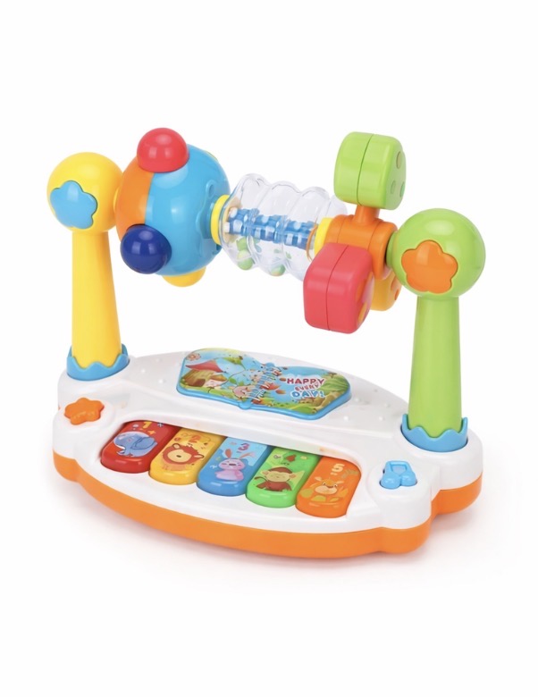 Pianoforte Musicale per Bambini 🎹 | Gioco Educativo con Luci e Suoni | Tastiera Rotante per Neonati e Prima Infanzia