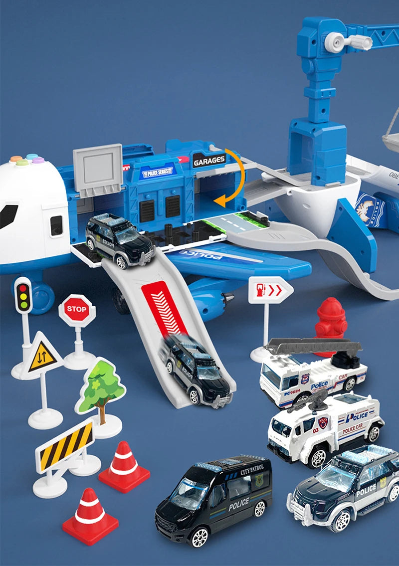 Aereo Passeggeri Giocattolo con Pista Musicale e Movimento a Inerzia