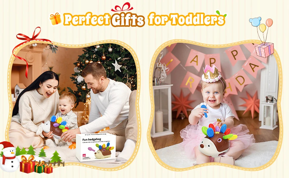 Giocattolo Sensoriale per Neonati e Toddler | Riccio Montessori, Motricità Fine