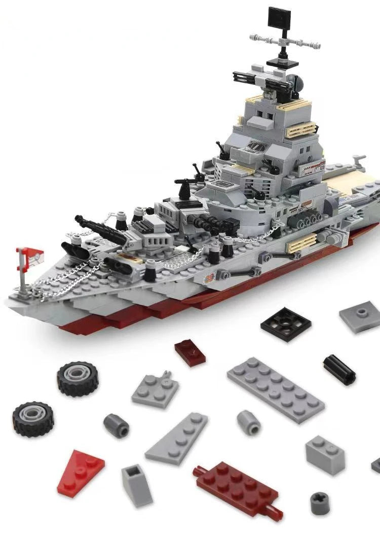 Set Costruzioni Militari Nave da Guerra e Veicoli – 1000+ Pezzi