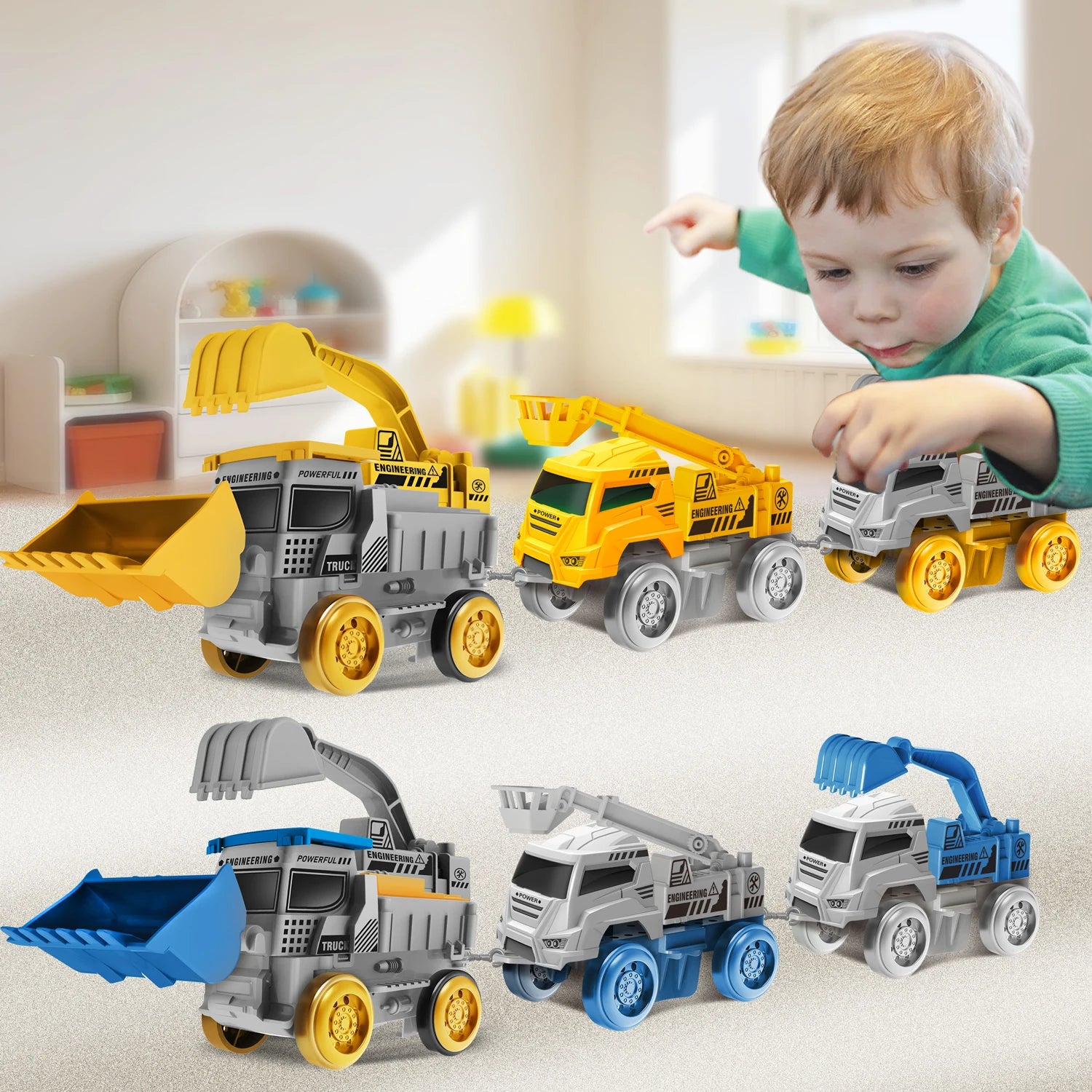 Space Track Toys – Pista Magica Flessibile con Auto e Treni Elettrici per Bambini
