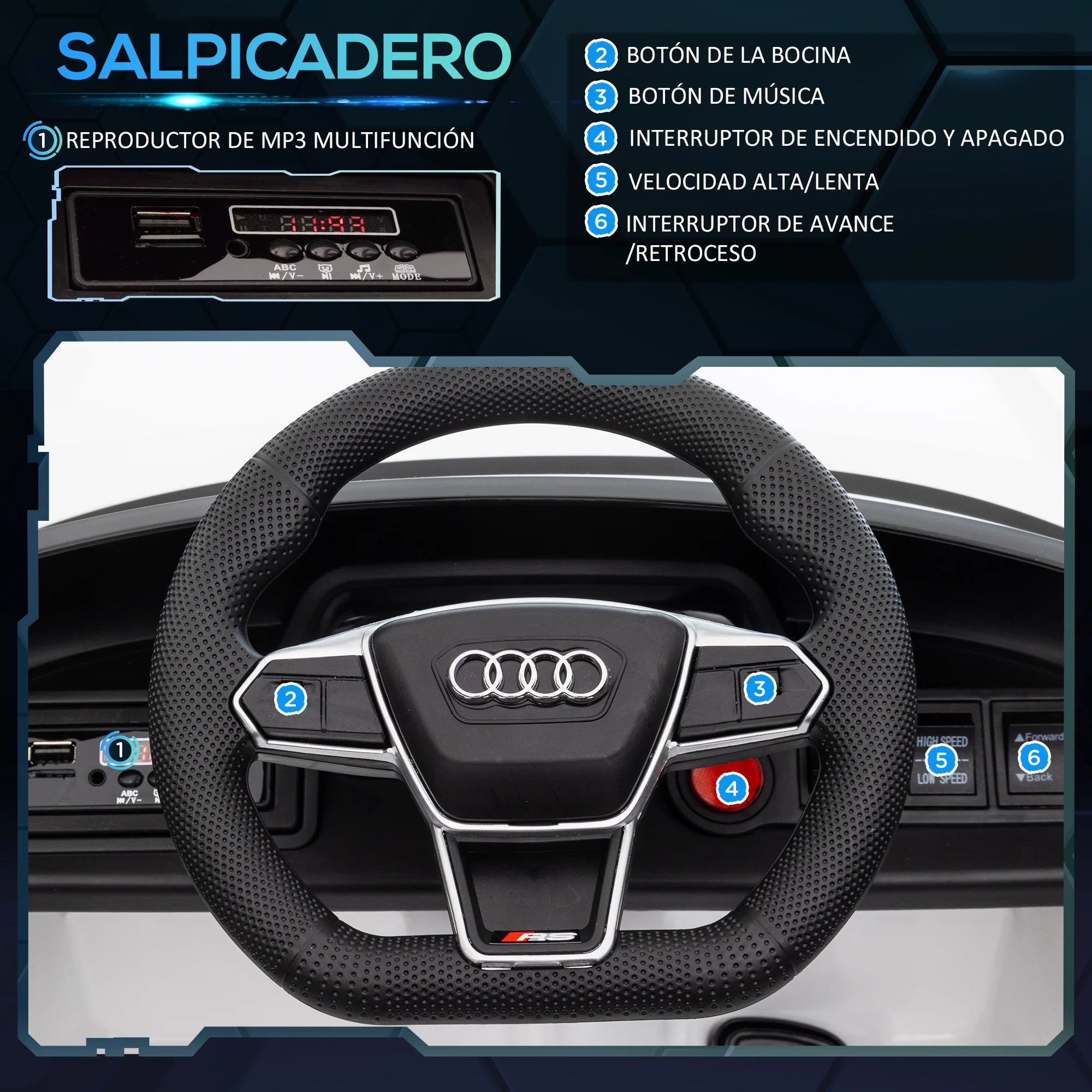 Auto Elettrica Audi RS e-tron GT per Bambini