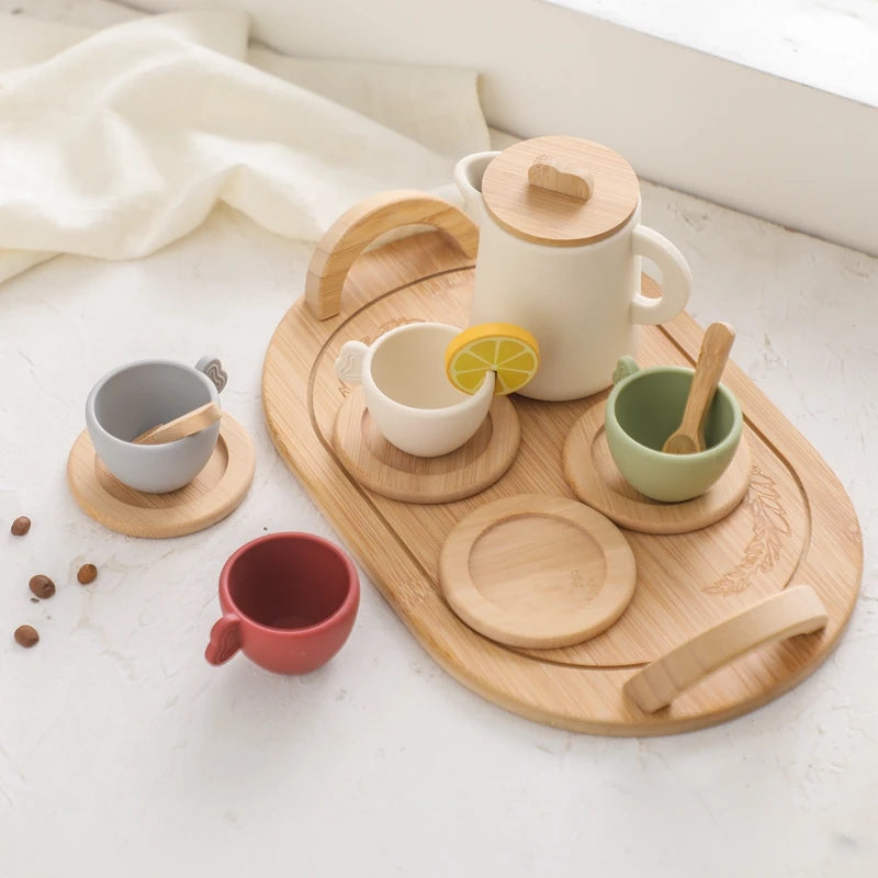 Gioco Montessori in Legno – Set da Tè per Bambini ☕🧸