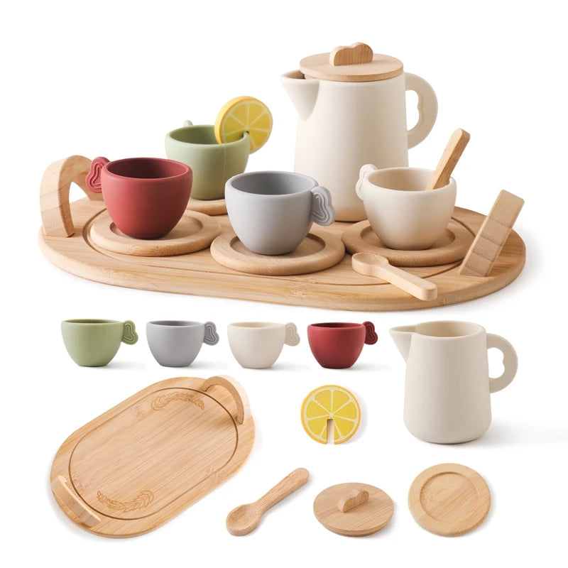Gioco Montessori in Legno – Set da Tè per Bambini ☕🧸