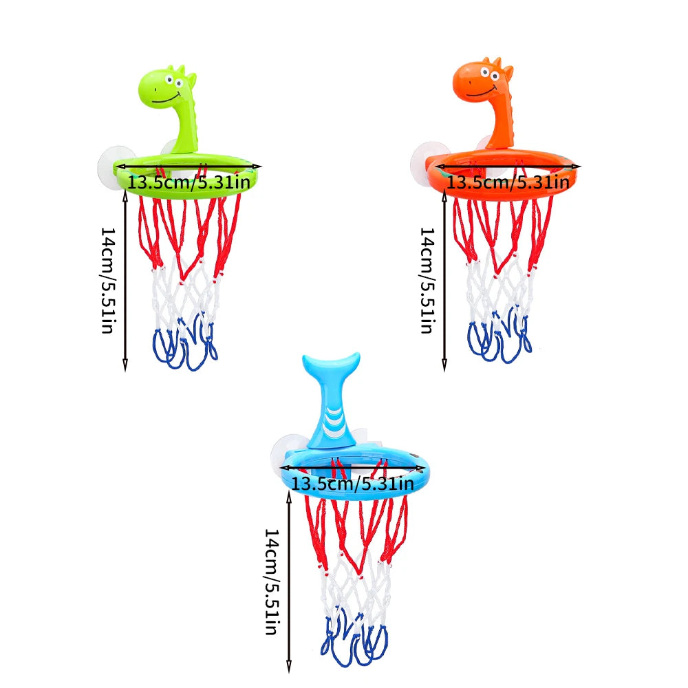 Giocattolo da Bagno per Bambini 🛁 | Set per Gioco con Acqua e Canestro da Basket con Ventosa + 3 Palline