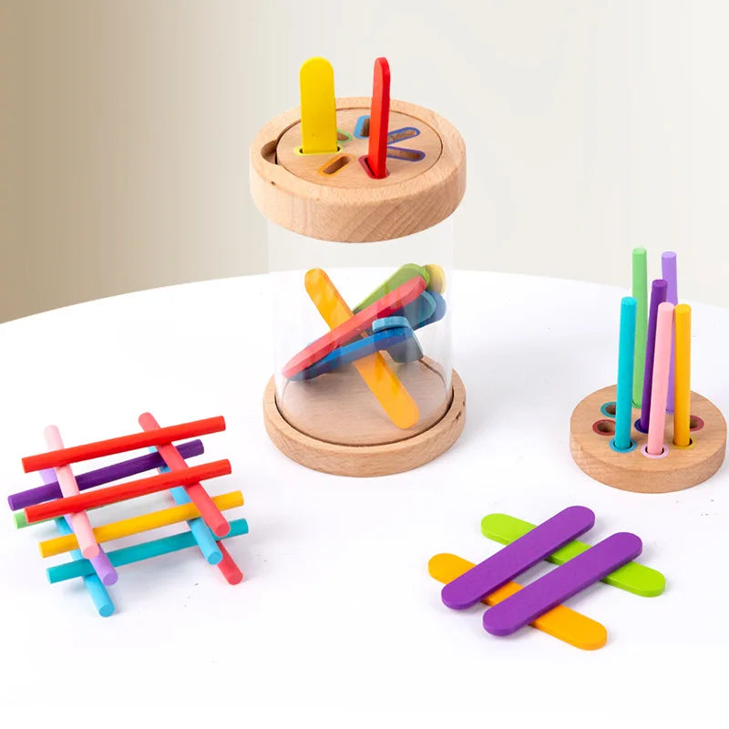 Gioco Montessori in Legno – Smistamento Colori e Abbinamenti 🎨🧠