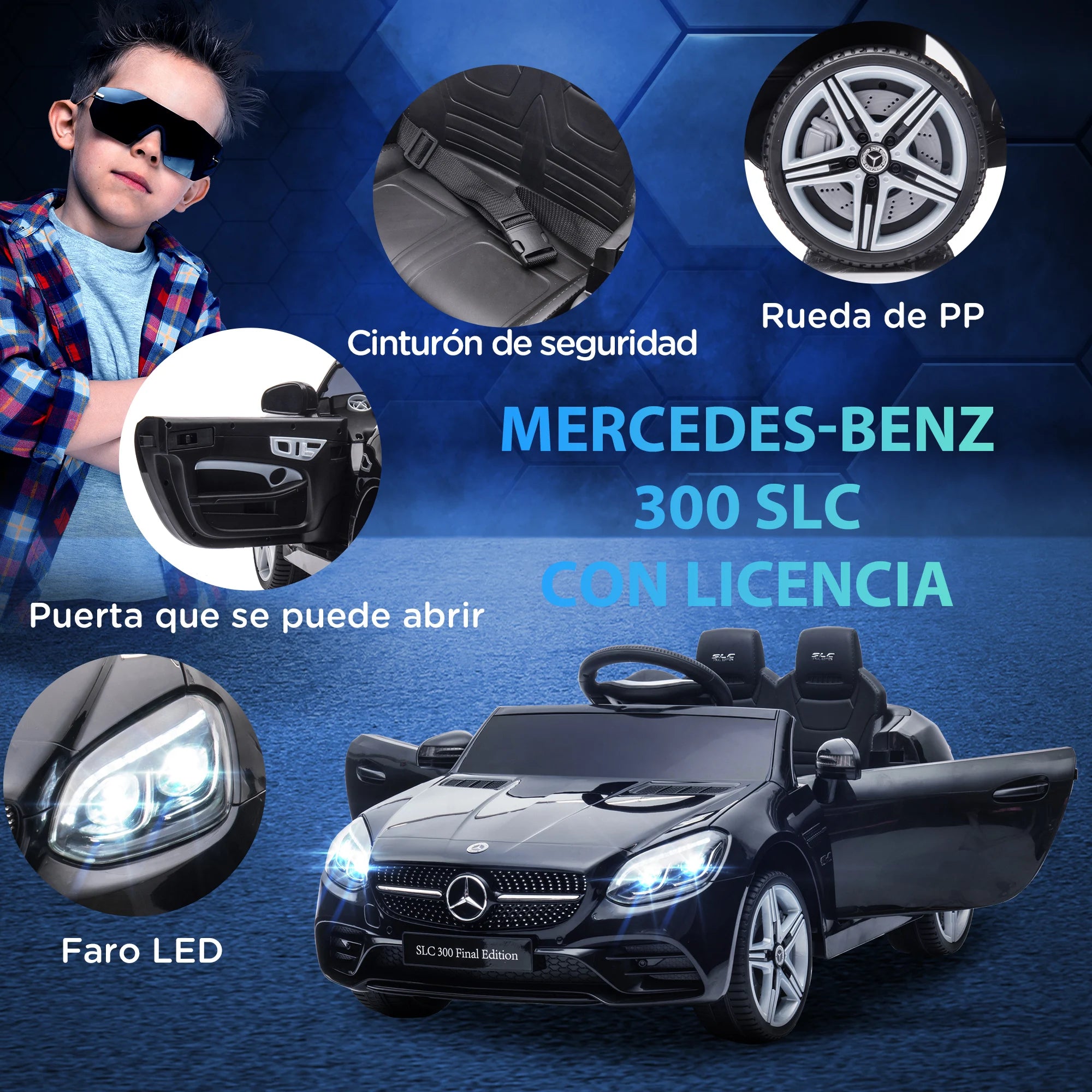 Auto Elettrica Mercedes SLC 300 per Bambini