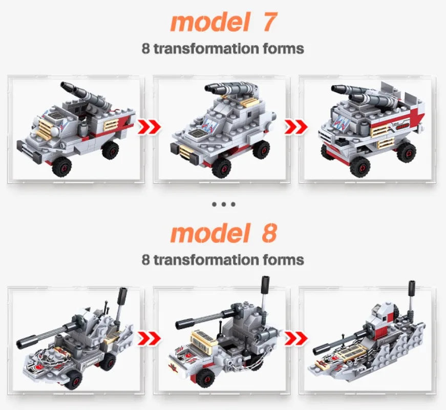 Set Costruzioni Militari Nave da Guerra e Veicoli – 1000+ Pezzi