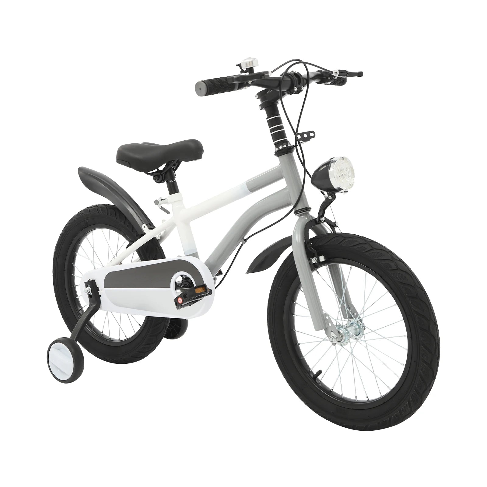 Bici Mountain Bike per Bambini 16 Pollici con Rotelle e Luce LED
