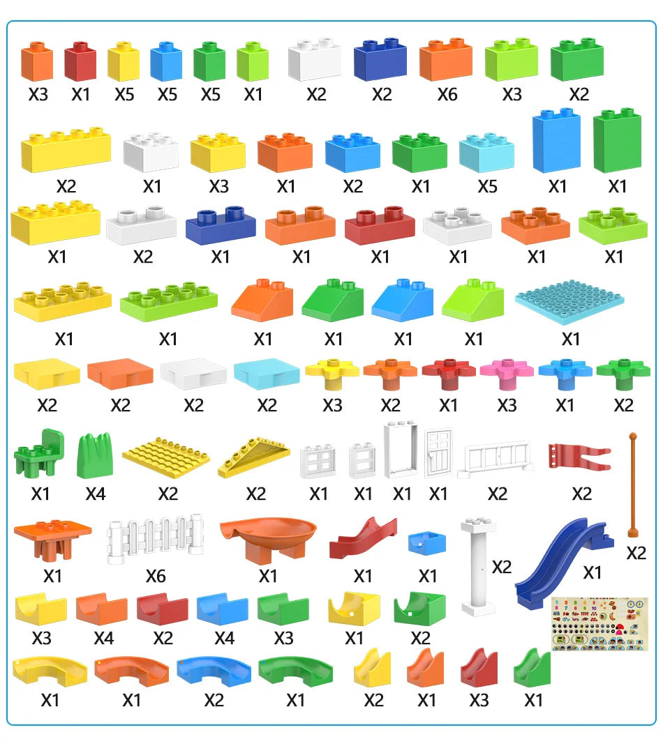 Costruzioni Grandi con Scivolo e Tetto – 100 Pezzi