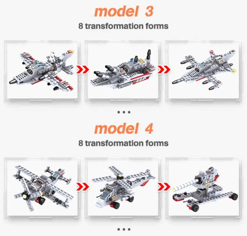 Set Costruzioni Militari Nave da Guerra e Veicoli – 1000+ Pezzi