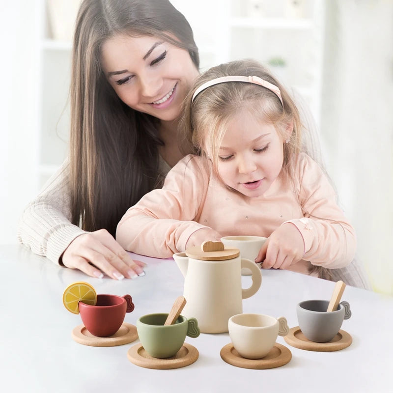 Gioco Montessori in Legno – Set da Tè per Bambini ☕🧸