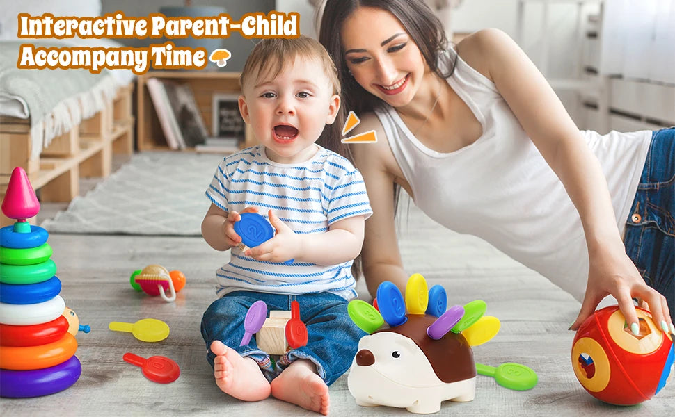 Giocattolo Sensoriale per Neonati e Toddler | Riccio Montessori, Motricità Fine