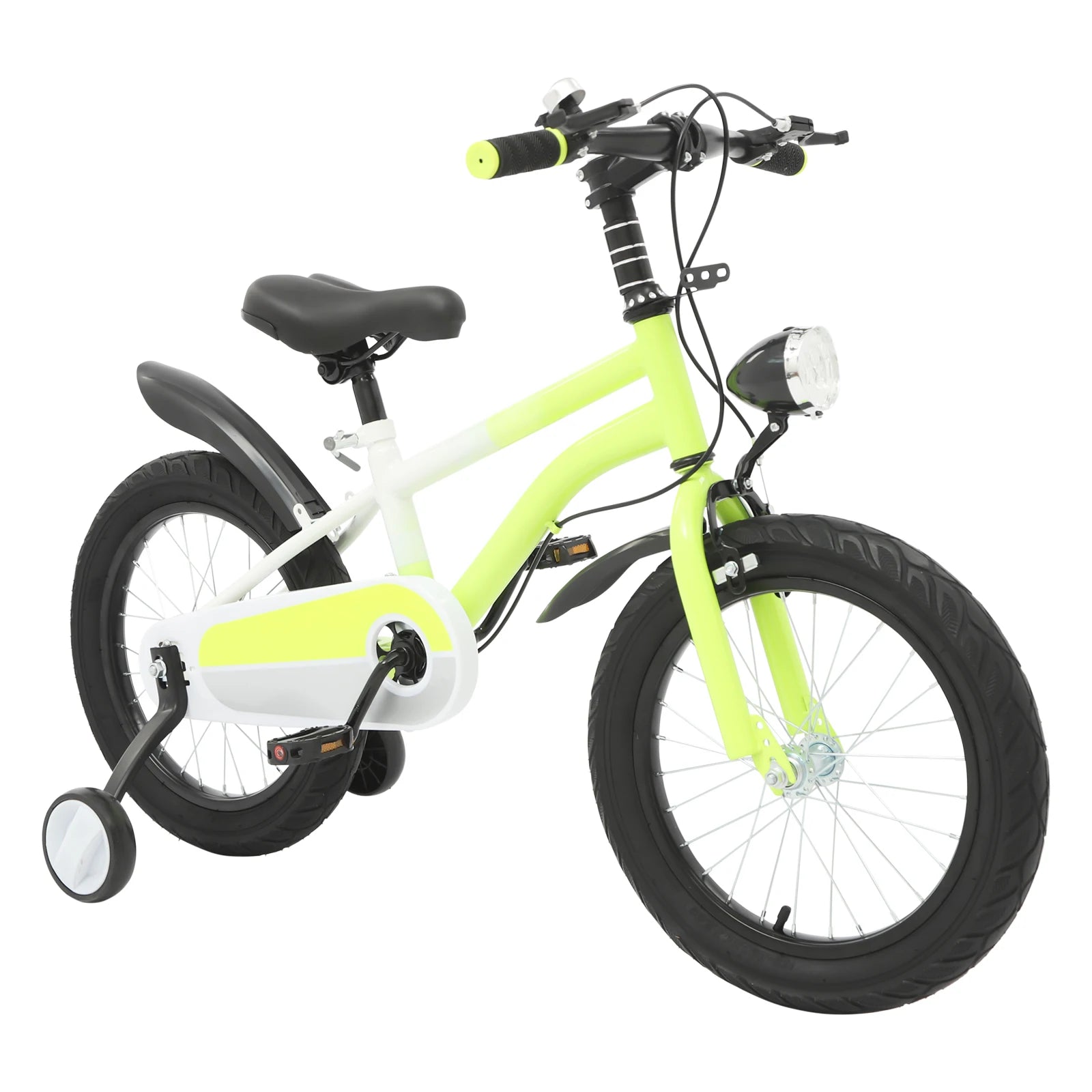 Bici Mountain Bike per Bambini 16 Pollici con Rotelle e Luce LED