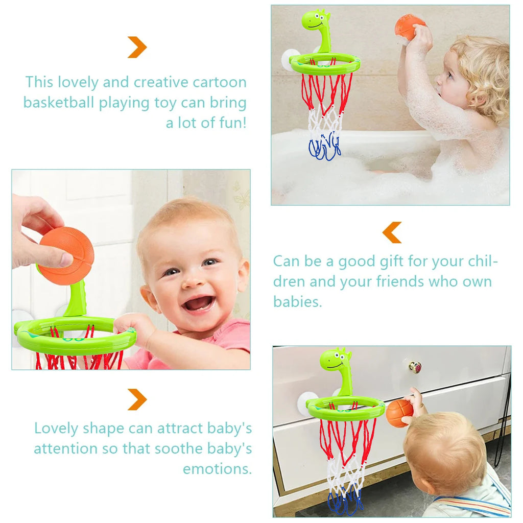 Giocattolo da Bagno per Bambini 🛁 | Set per Gioco con Acqua e Canestro da Basket con Ventosa + 3 Palline