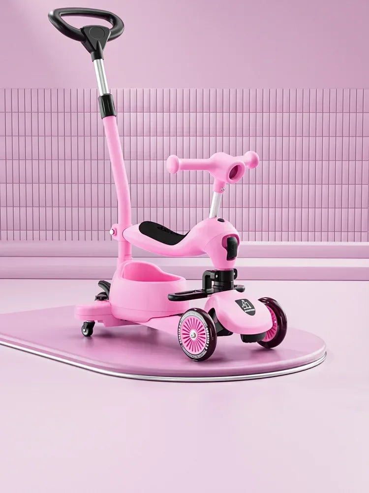 Monopattino Pieghevole a 3 Ruote per Bambini con Musica