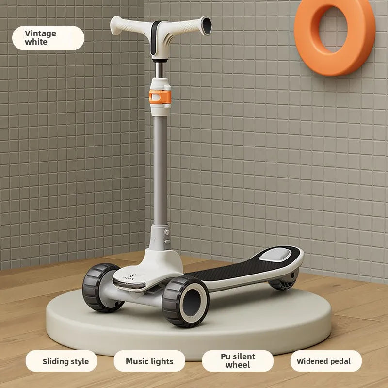 Monopattino a Pedali per Bambini a 3 Ruote con Luce