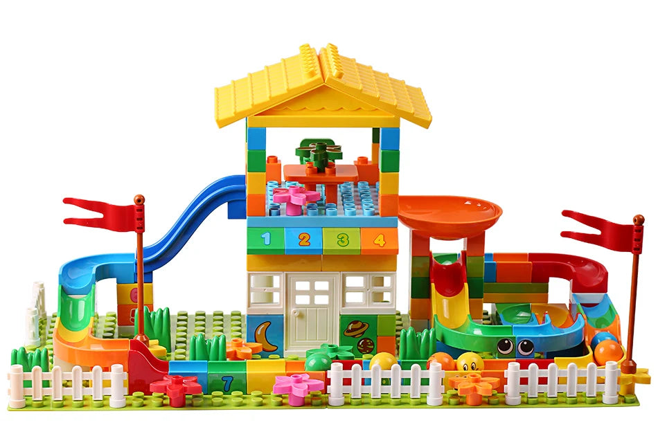 Costruzioni Grandi con Scivolo e Tetto – 100 Pezzi