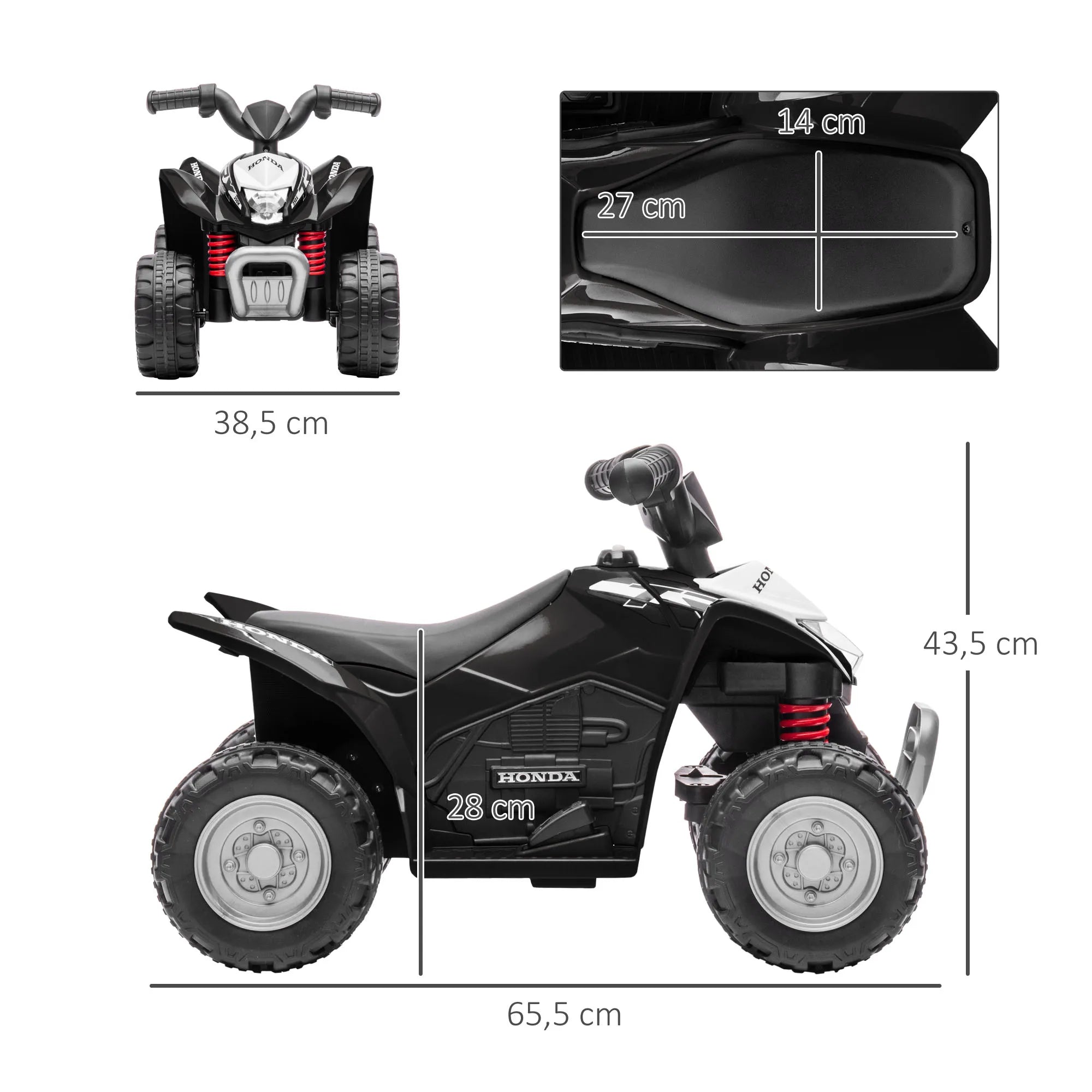 Quad Elettrico Honda per Bambini con Luci LED e Clacson