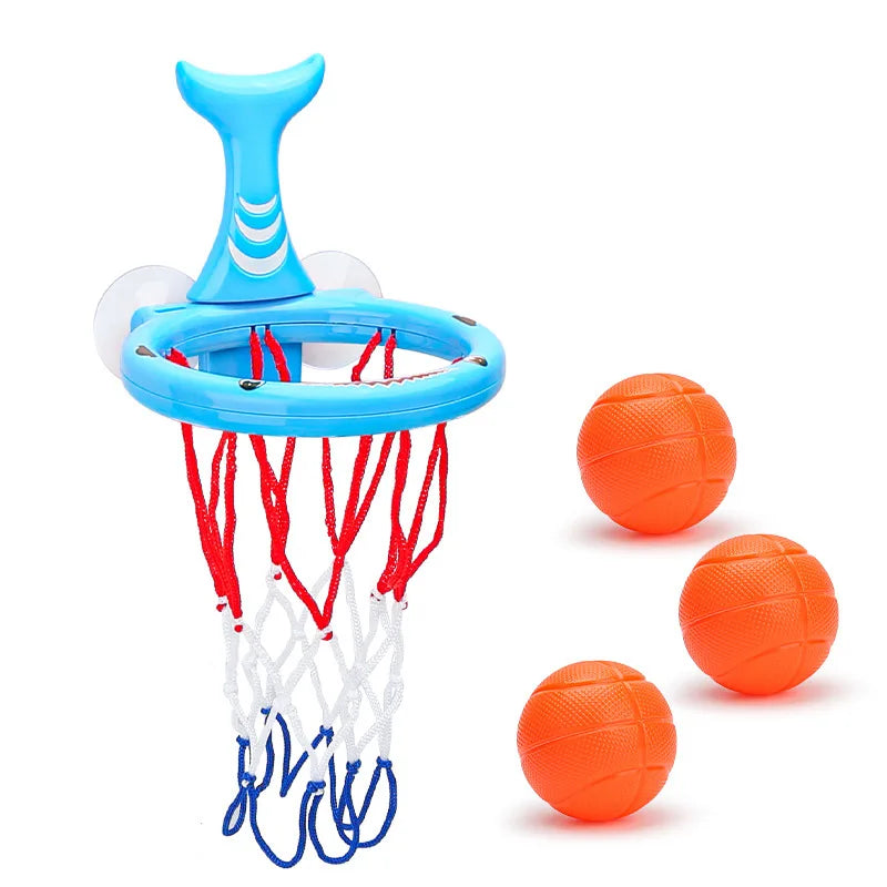 Giocattolo da Bagno per Bambini 🛁 | Set per Gioco con Acqua e Canestro da Basket con Ventosa + 3 Palline