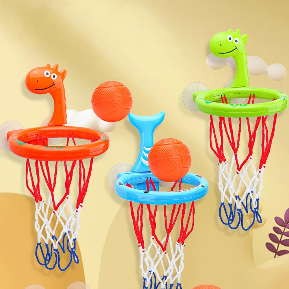 Giocattolo da Bagno per Bambini 🛁 | Set per Gioco con Acqua e Canestro da Basket con Ventosa + 3 Palline