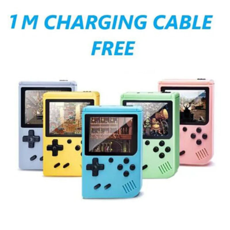 Console retrò arcade integrata con oltre 500 giochi classici,
player portatile da 5 pollici per TV,
stile Game Boy,
supporto giochi a due giocatori.