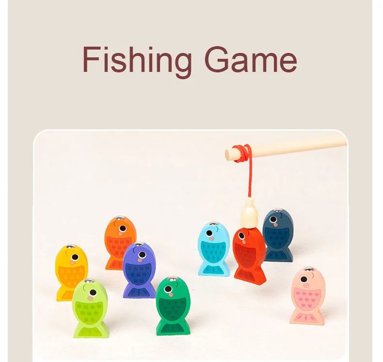 Gioco Montessori in Legno Naturale 4-in-1 | Sviluppo Motorio e Cognitivo