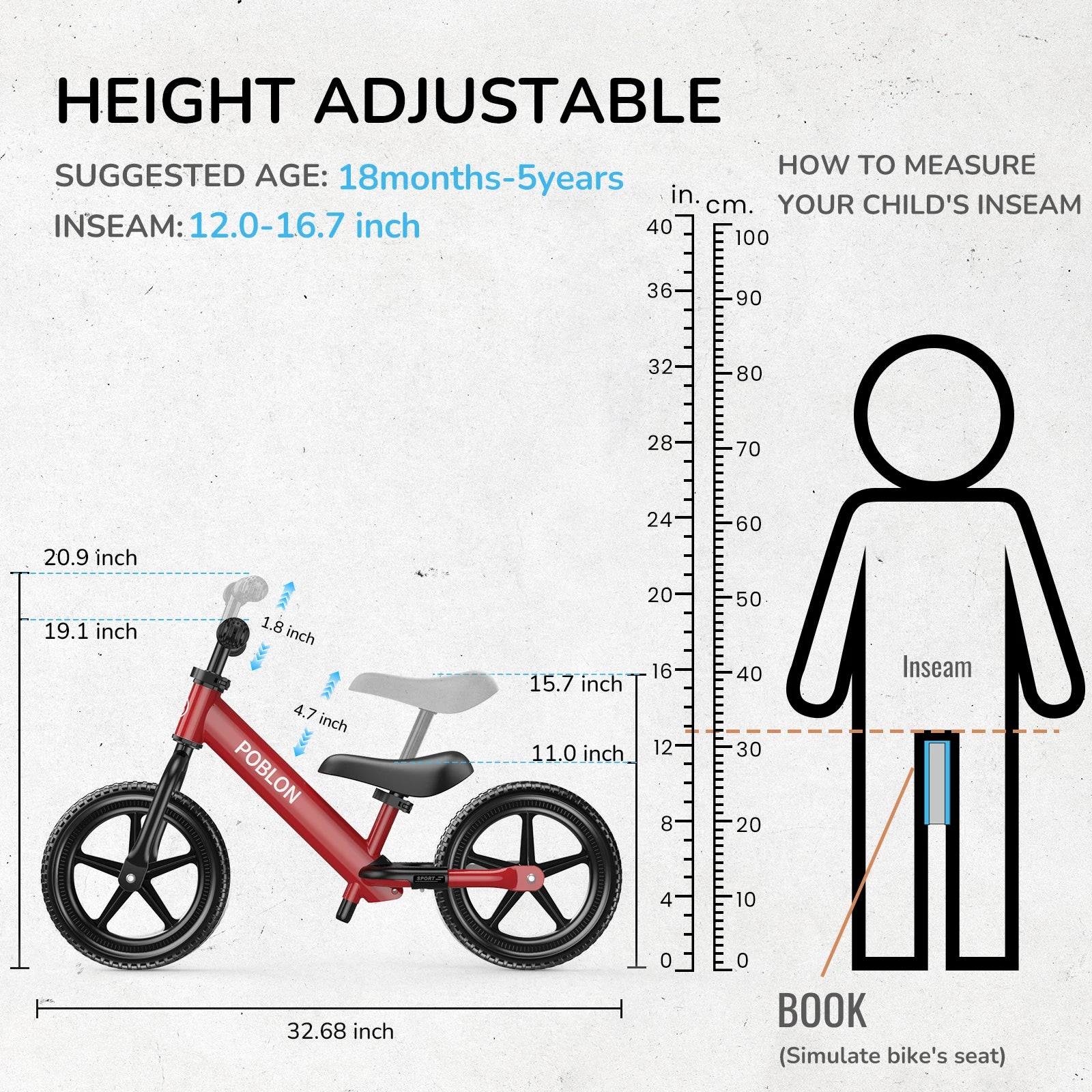 Bici Senza Pedali per Bambini 18 Mesi – 5 Anni