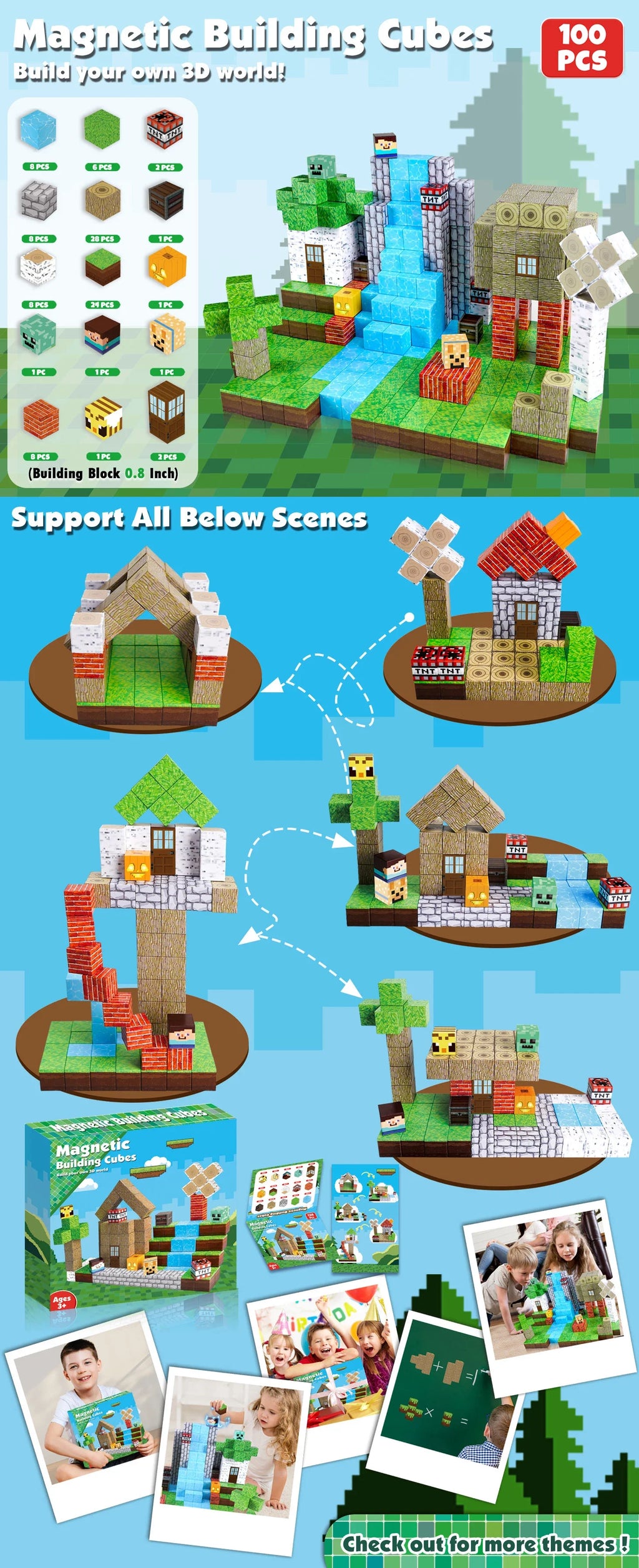 Costruzioni Magnetiche Casa nel Bosco per Bambini