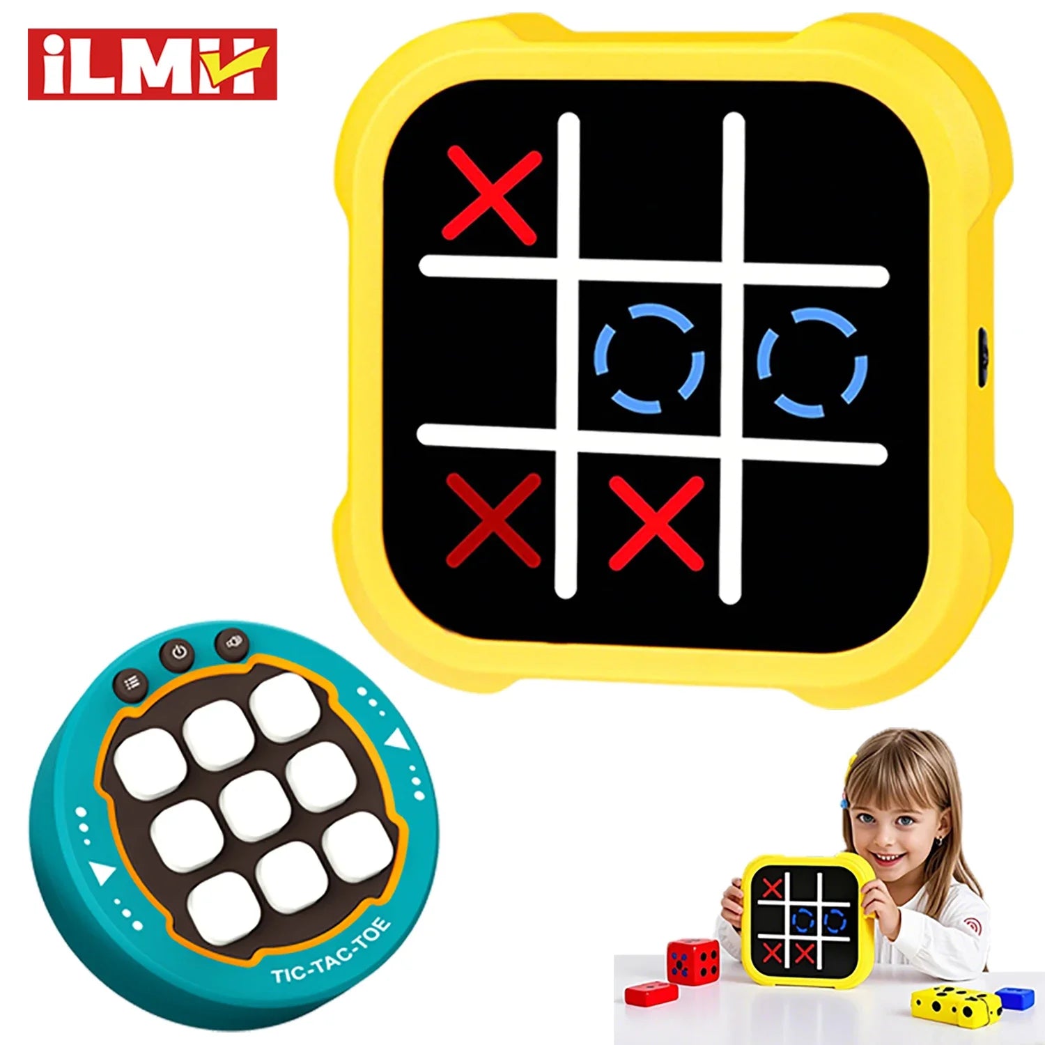 Tris Elettronico Portatile 3-in-1 🧠 | Gioco da Viaggio per Bambini e Adulti | Puzzle Educativo Montessori con Allenamento della Memoria