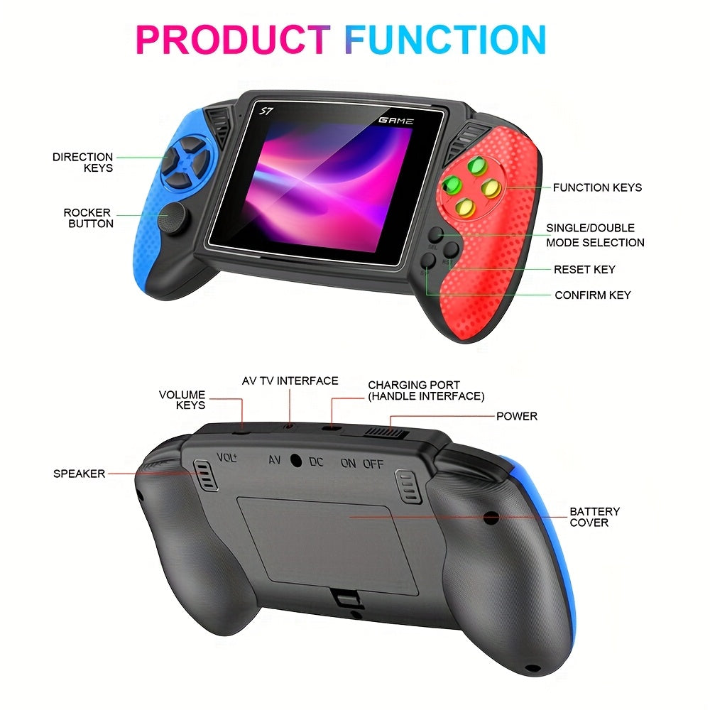 Console Arcade Portatile Retro S7 da 3,5” con Schermo a Colori – Mini Videogame Nostalgica, Sistema di Gioco Portatile Ideale come Regalo